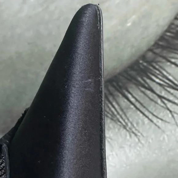 🌺MACH & MACH🌺 Wonder Tulip Satin Slingback Pumps Black Size: 38 - Picture 13 of 14